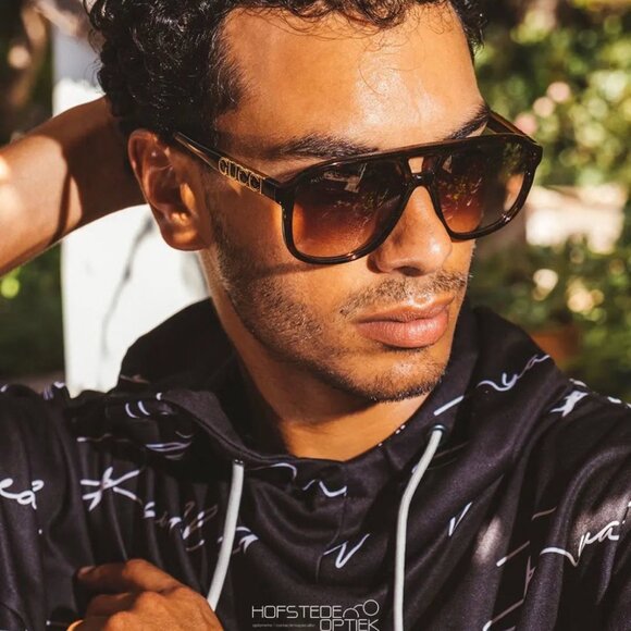 Gucci GG1188S 003 Aviator Sunglasses - Dark Havana/Brown - Picture 4 of 10